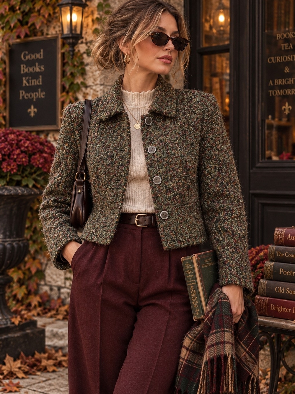 Dark Academia Grandpacore Vintage Requirements Tweed Wool Jacket